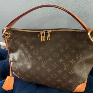 Authentic LOUIS VUITTON Berri PM Hobo Shoulder Hand Tote Bag M41625